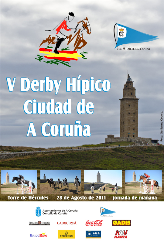 Cartel del V  Derby Hípico Ciudad de La Coruña, fotografía principal de Guillermo Cobelo  