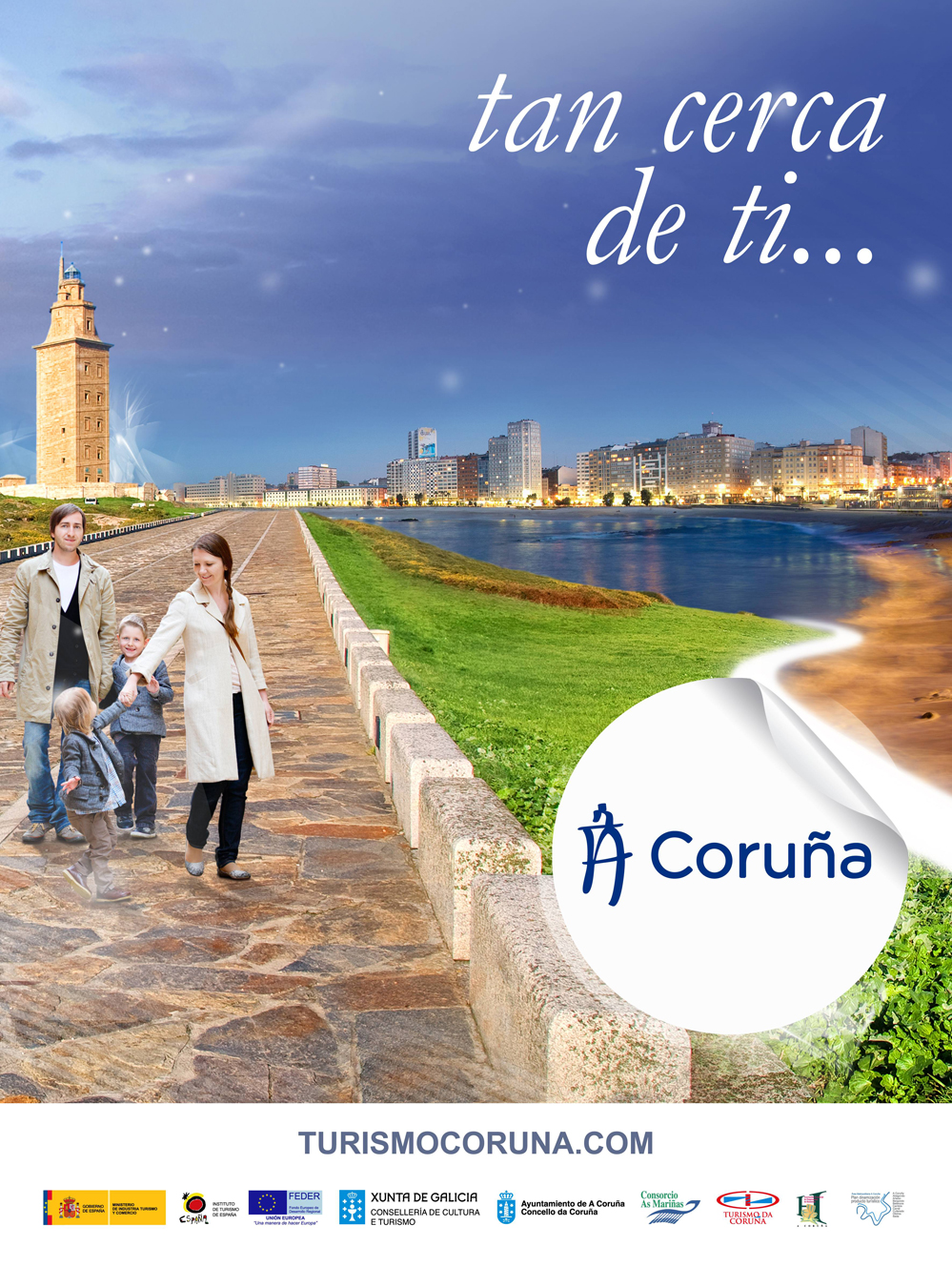 Campaña de promoción de La Coruña en León, Gijón, Bilbao, Sevilla y Valencia.