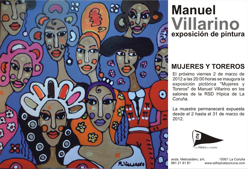 Manuel Villarino expone Mujeres y Toreros este viernes en la RSD Hipica