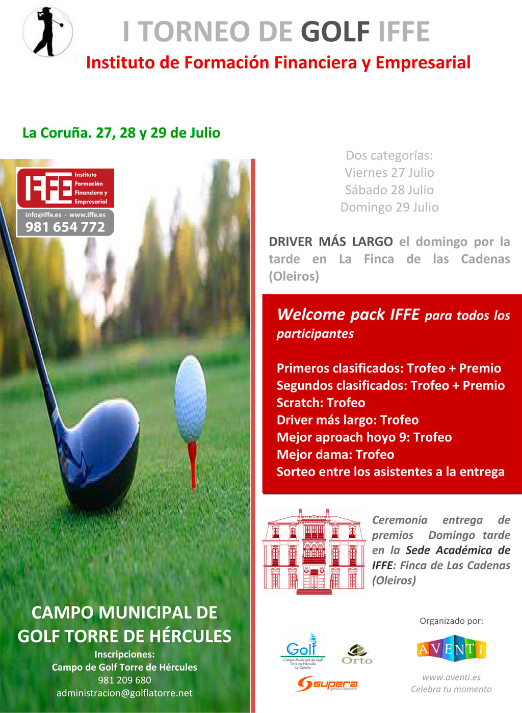 Cartel I Campeonato de Golf IFFE