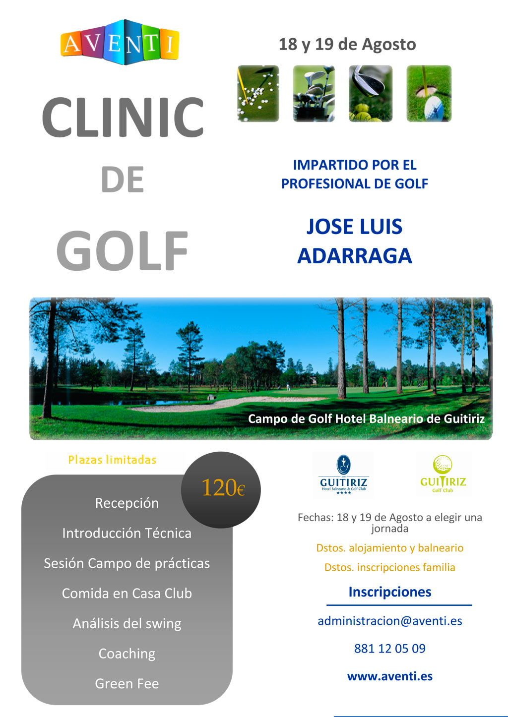 Clinic de golf en el Campo Balneario de Guitiriz