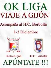 El HC Borbolla organiza un viaje a Gijón para animar a su equipo en su visita al Biesca