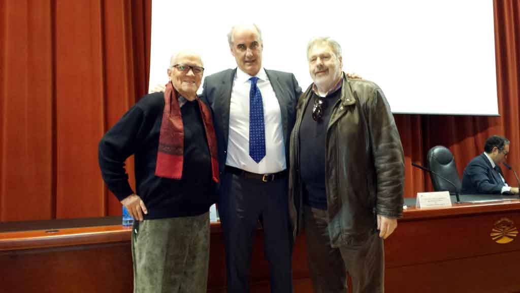 Roberto Moskowich, Anca Hervada y Luis Anguitas, y José-Ramón Mella Pampín en Radio-Coruña