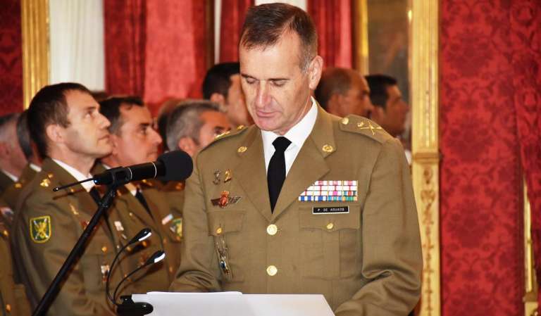 El general Alfredo Pérez de Aguado, Jefe del Estado Mayor de la Fuerza Logística Operativa