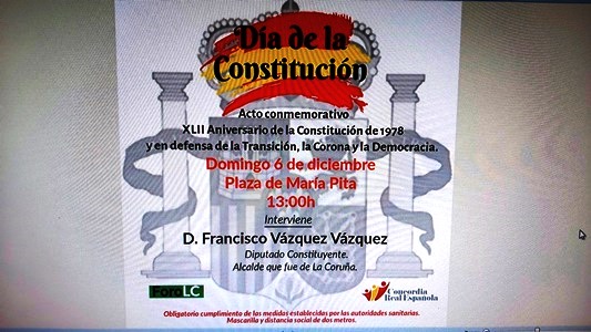 Paco Vázquez, Diputado Constituyente, hablará de la Constitución mañana en la Plaza María Pita